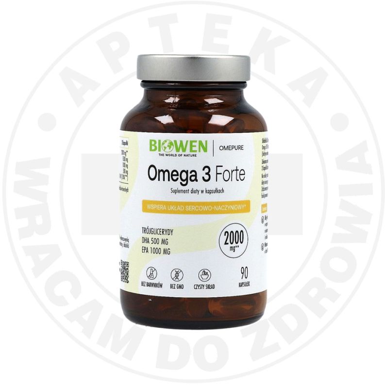 Biowen Omega 3 Forte kapsułki 1000 mg EPA, 500 mg DHA, 90 kapsułek