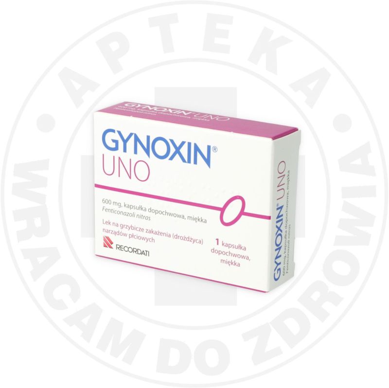 GYNOXIN UNO Import kapsułki dopochwowa miękka 600 mg, 1 kaps.