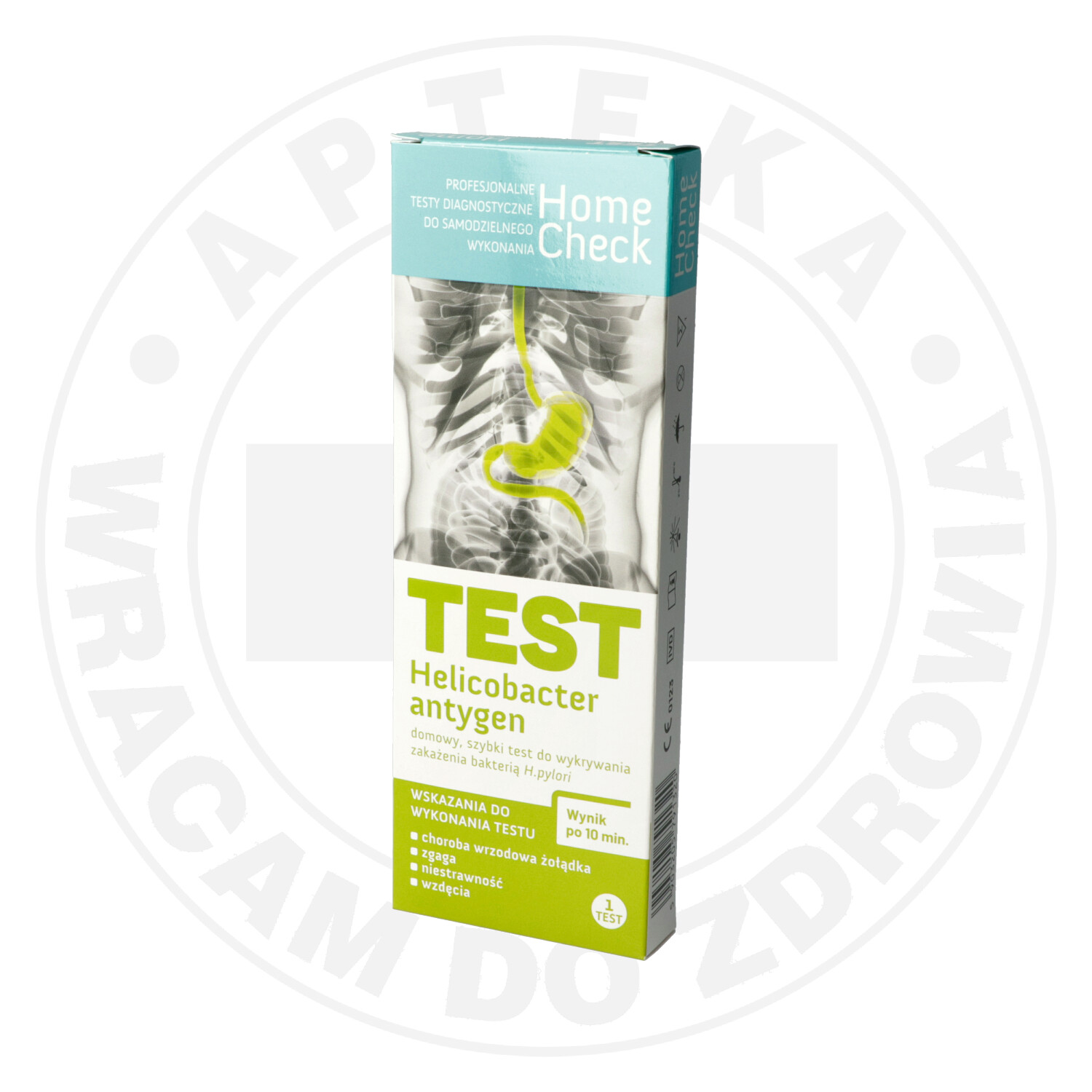 MILAPHARM TEST HELICOBACTER ANTYGEN domowy szybki test do wykrywania zakażenia bakterią H.pylori test jednorazowy, 1 szt.