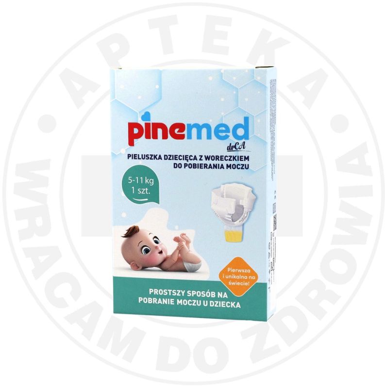 PINEMED PIELUSZKA DZIECIĘCA Z WORECZKIEM DO POBIERANIA MOCZU 5-11 kg pieluszka, 1 szt.