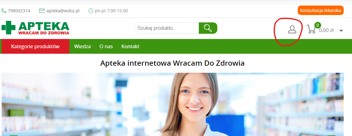 ikona logowania - esklep wdoz